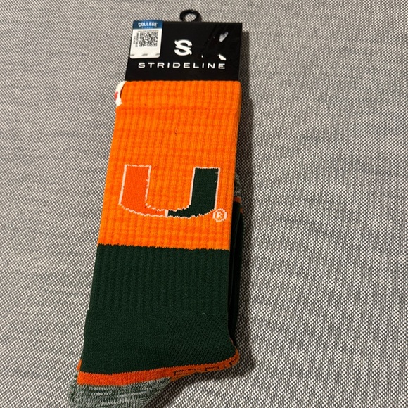 Other - University of Miami Orange and Green Men's Socks